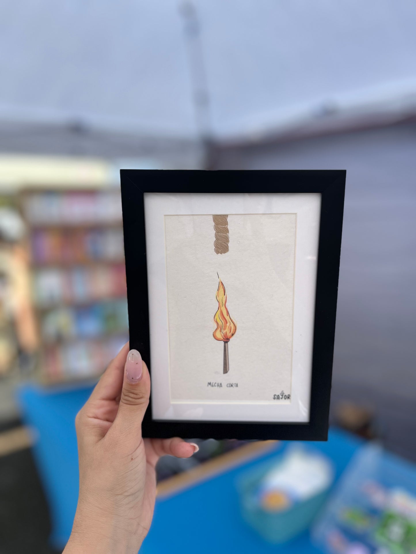 Mecha corta - framed