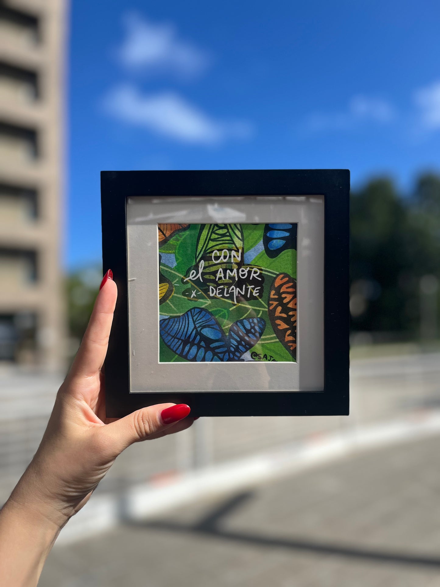 Con el amor por delante - FRAMED Print 6x6