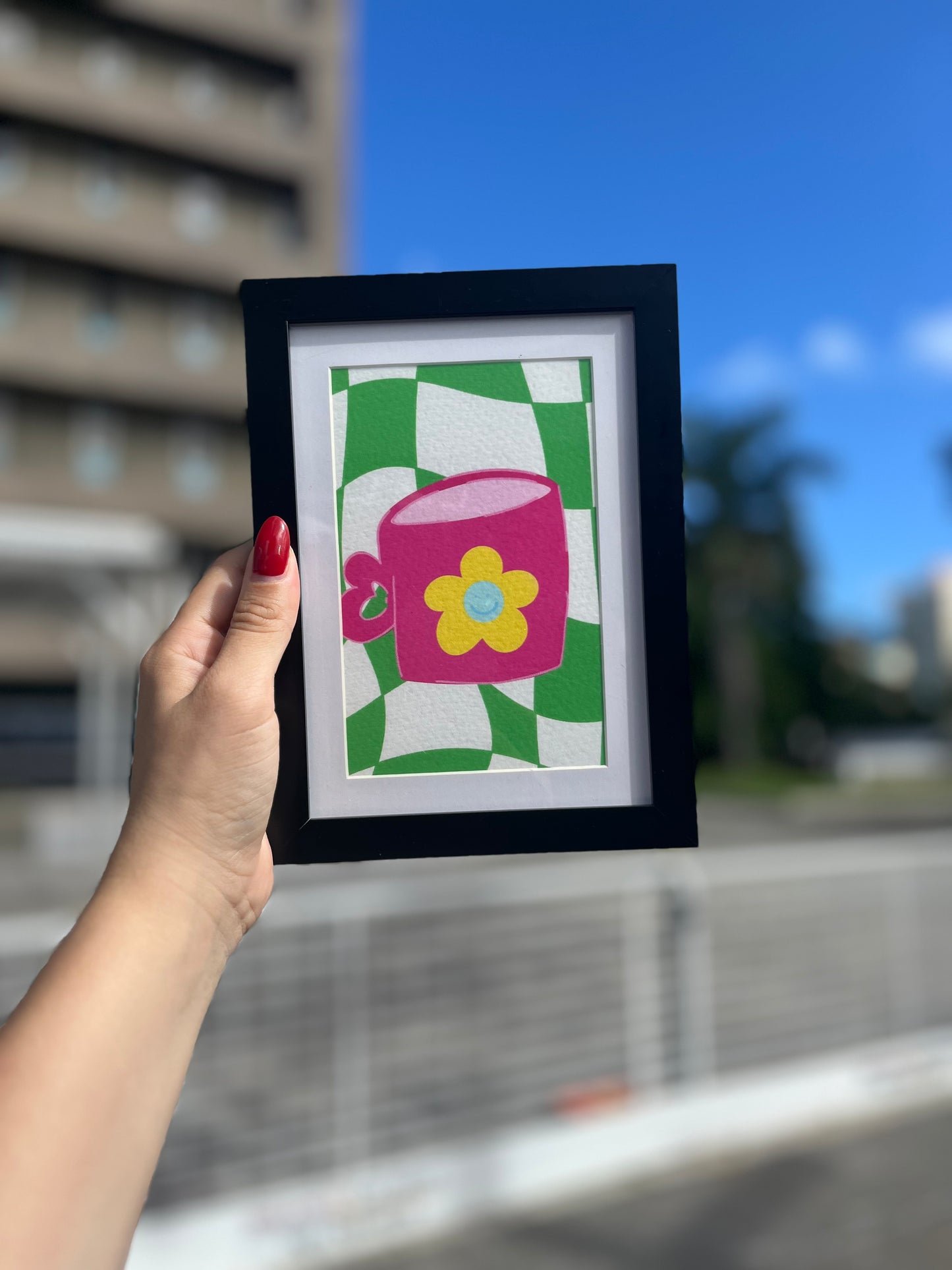 Groovy Mug - Framed Print 5x7