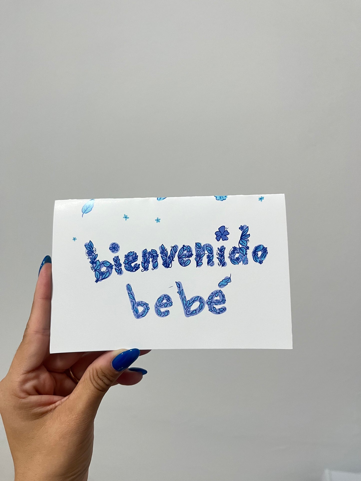 Bienvenido bebé - azul